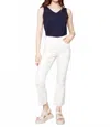 Charlie B Bell Bottom Raw Edge Pant In Cream