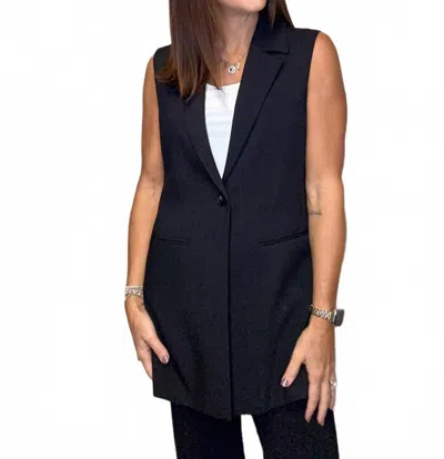 Charlie B Bentwater Sleeveless Vest In Black