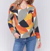 Charlie B Bethany Sweater In Spruce In Grey