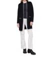 Charlie B Blanket Stitch Long Cardigan In Black In Black