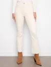 Charlie B Bootcut Flex Twill Pants In Natural In White