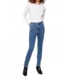 Charlie B Bootcut Jeans With Asymmetrical Hem In Light Blue In Blue