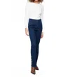 Charlie B Bootcut Jeans With Gem Buttons In Blue In Blue