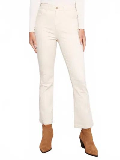 Charlie B Bootcut Stretch Twill Pants In Natural In White