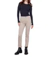 Charlie B Bootcut With Asymmetrical Hem Pants In Almond In Pink