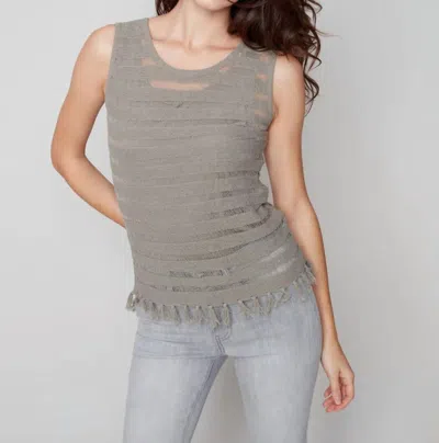 Charlie B Bouclé Yarn Cami In Celadon In Pink