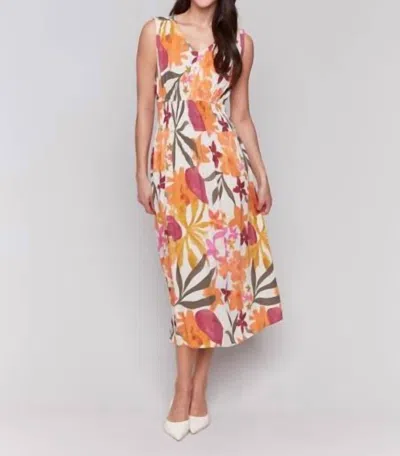 Charlie B Bouquet Printed V-neck Dress