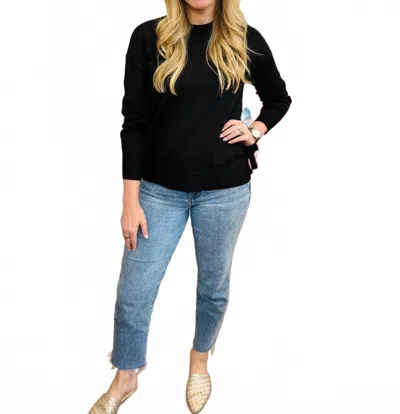 Charlie B Bow Side Sweater In Black