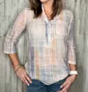 Charlie B Brush Strokes Shirt In Beige Multi In Beige