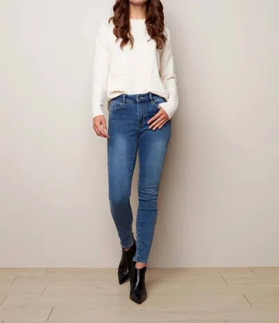 Charlie B Buttery Denim Skinny Jeans In Medium Blue