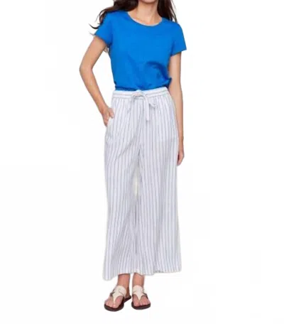 Charlie B C5657-787a - Pull On Yarn Dye Stripe Pant In Blue/white