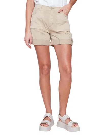 Charlie B Patch Pocket Short In Lemon In Green