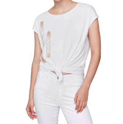 CHARLIE B CAP SLEEVE TOP IN METALLIC