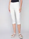 Charlie B Capri Twill Pants In White In White