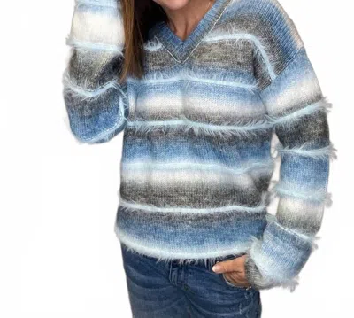 Charlie B Charleston Space Dye Sweater In Multi In Blue