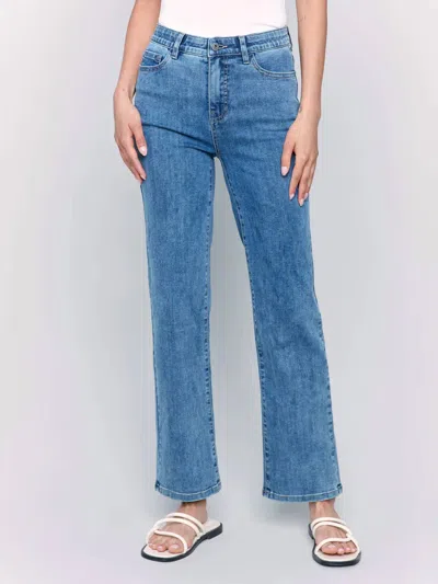 Charlie B Charlotte Straight Leg Jeans In Blue Moyen