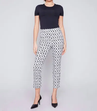 Charlie B Checker Print Capri Pants In Multi