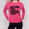 Charlie B City Girl Swanky Sweater In Magenta In Pink