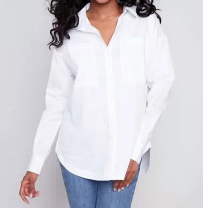 Charlie B Classic Button Down Shirt In White