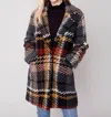 Charlie B Cora Boucle Knit Coat In Gold/grown In Multi