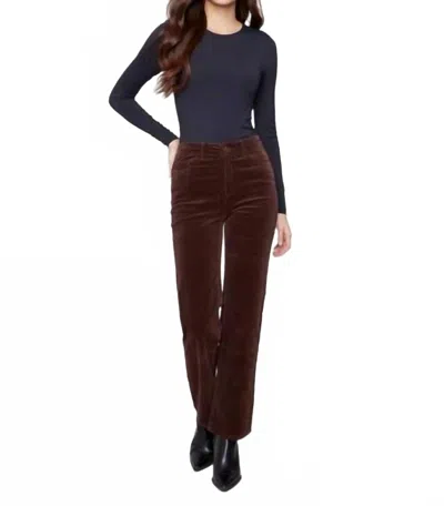 Charlie B Corduroy Jean In Mocha In Burgundy