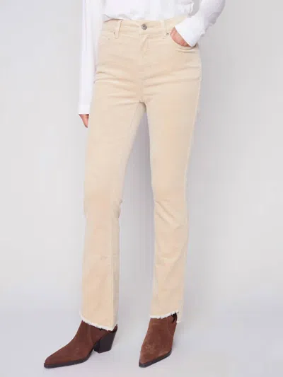 Charlie B Corduroy Pants In Natural In White