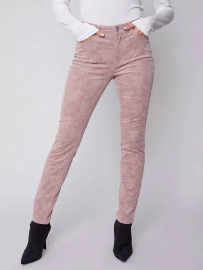 Charlie B Corduroy Pants In Powder In Pink