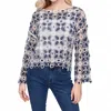 Charlie B Cotton Blend Crochet Top In Denim