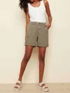 Charlie B Cotton Canvas Cargo Shorts In Celadon In Pink
