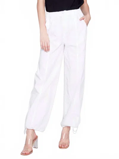 Charlie B Cotton Parachute Pant In White