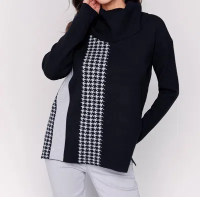 Charlie B Cowl Neck Sweater In Black