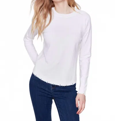 Charlie B Crew Neck Drop Shoulder Sweater In Cream