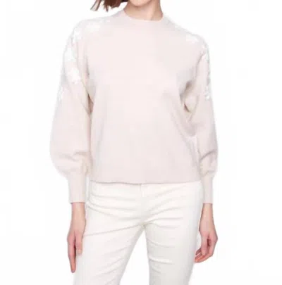 Charlie B Crew Neck Sweater In Oat In Multi