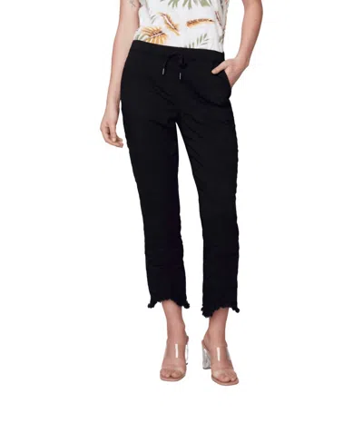 Charlie B Crinkle Bengaline Pull-on Jogger In Black