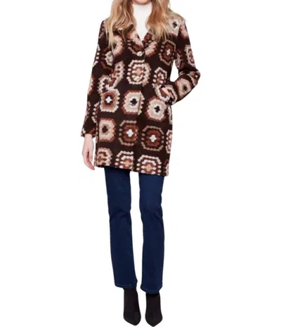 Charlie B Crochet Pattern Coat In Chocolate In Gold