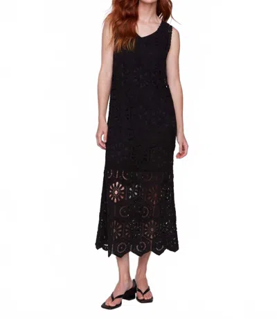 Charlie B Crochet Sleeveless Maxi Dress In Black