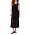 Charlie B Crochet Sleeveless Maxi Dress In Black In Black
