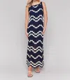 Charlie B Crochet Sleeveless Maxi Dress In Navy