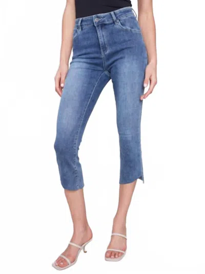 Charlie B Cropped Bootcut Jean In Medium Blue