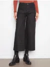 Charlie B Cropped Patch Pocket Pants In Leopard In Black