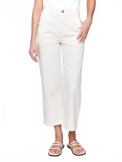 Charlie B Cropped Utility Pocket Twill Pants In Natural