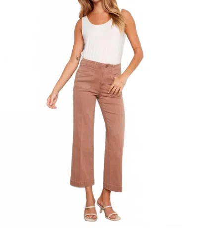 Charlie B Cropped Wide Leg Stretch Twill Jeans In Desert In White