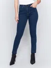 Charlie B Cuff Hem Pant In Dark Blue