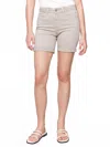 Charlie B Cuff High Waist Short In Beige In Sand
