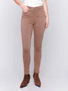 Charlie B Cuffed Hem Twill Jeans In Truffle In Multi