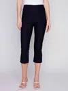 Charlie B Cuffed Pants In Black In Black