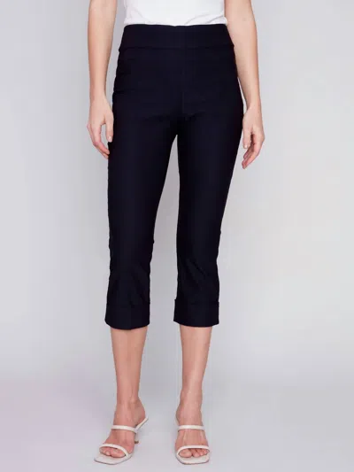 Charlie B Cuffed Pants In Black