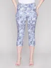 Charlie B Cuffed Pants In Leaves In Multi