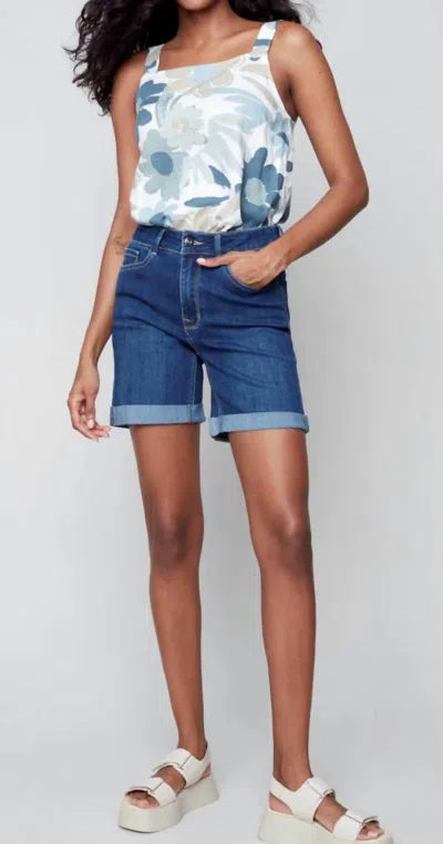 Charlie B Denim Shorts In Blue