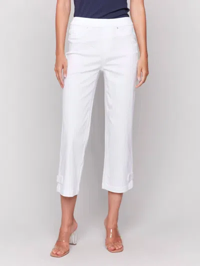 Charlie B Ruth Bootcut Stretch Twill Pants In White